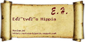 Eötvös Hippia névjegykártya